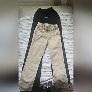 The Children's Place Black and Tan Kids Chinos